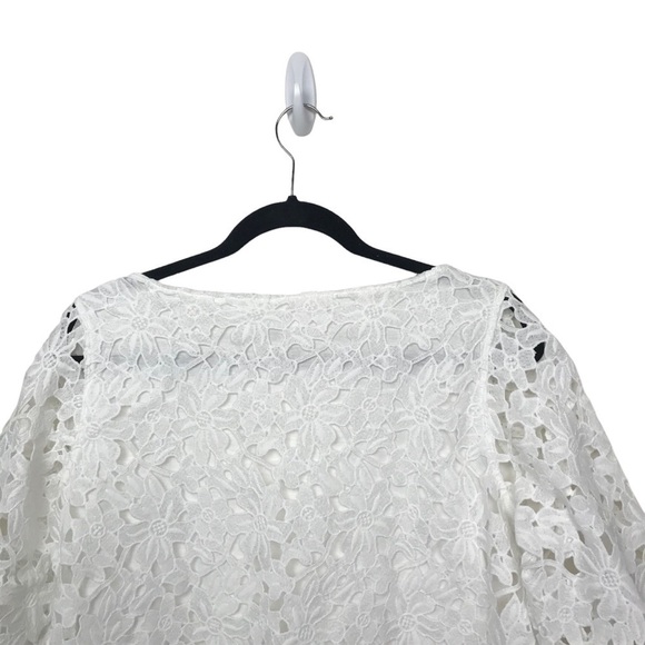 Mayson Grey White Lace Embroidered Blouse Oversized Size 2 - Picture 5 of 10
